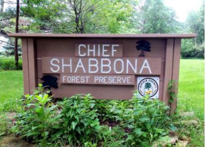 Sign at Chief Shabbona Forest Preserve 