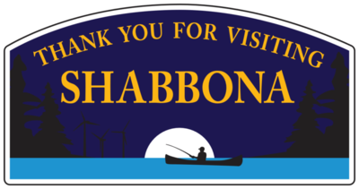 Sign - Thank you for visiting Shabbona